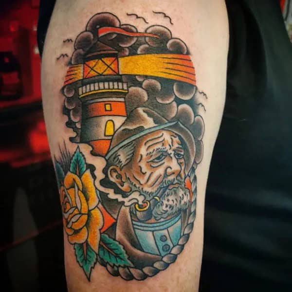 Sailor Jerry Lighthouse Tattoo