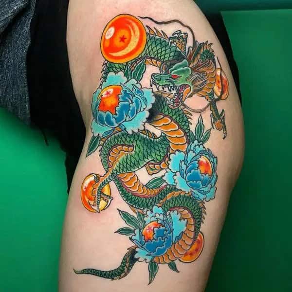 Colorful Shenron Tattoo