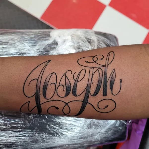 Forearm Name Tattoo