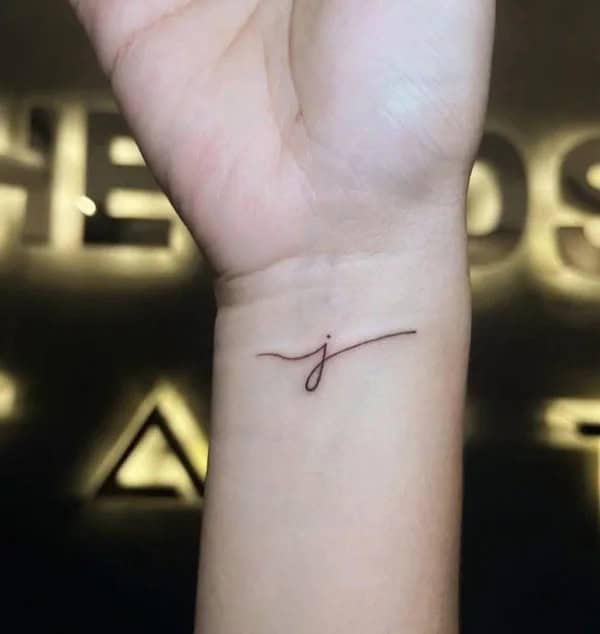 Initial Tattoo on Wrist