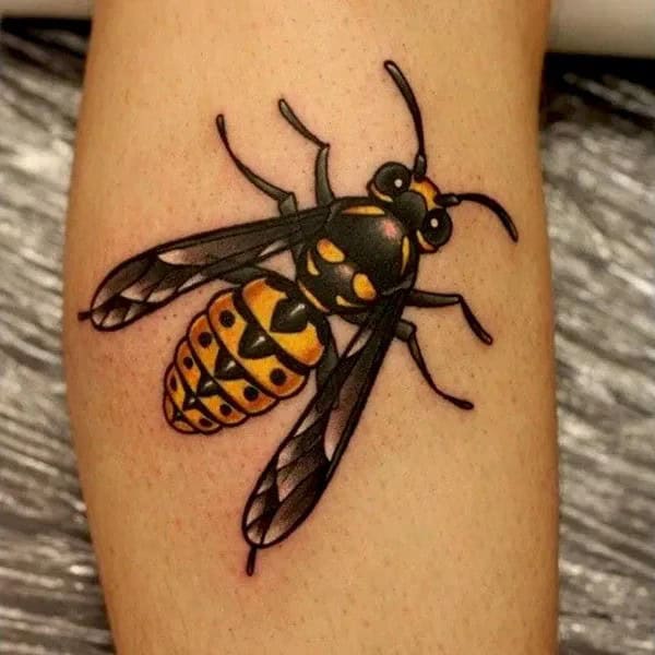 Realistic Bee Tattoo