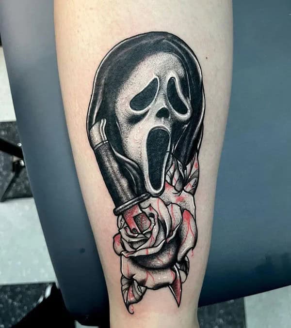 Scream Wrist Tattoo