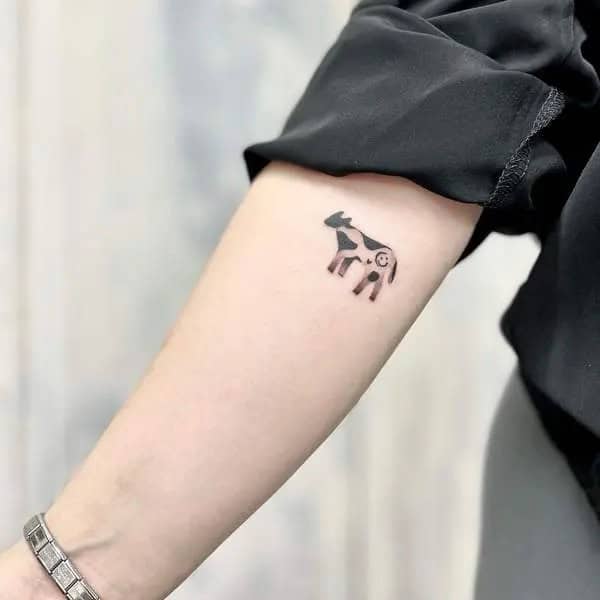 Small Cow Tattoo