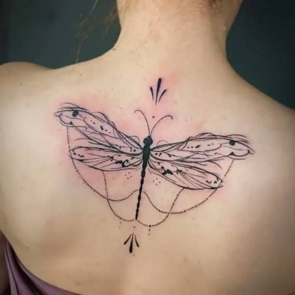 Dragonfly Tattoo On Back