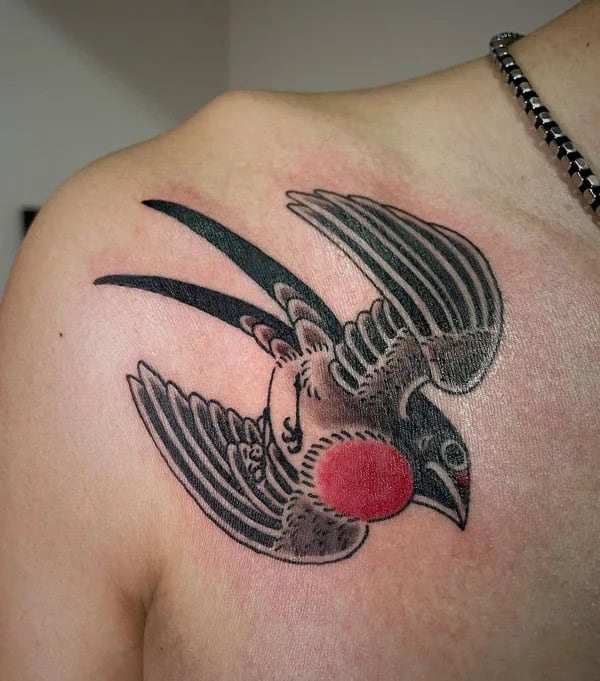 Japanese Swallow Tattoo