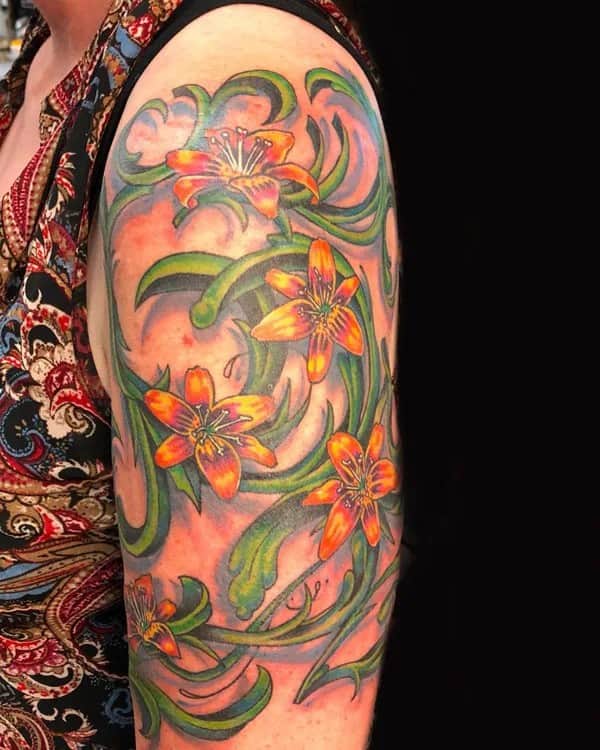 Flower Arm Sleeve Tattoo