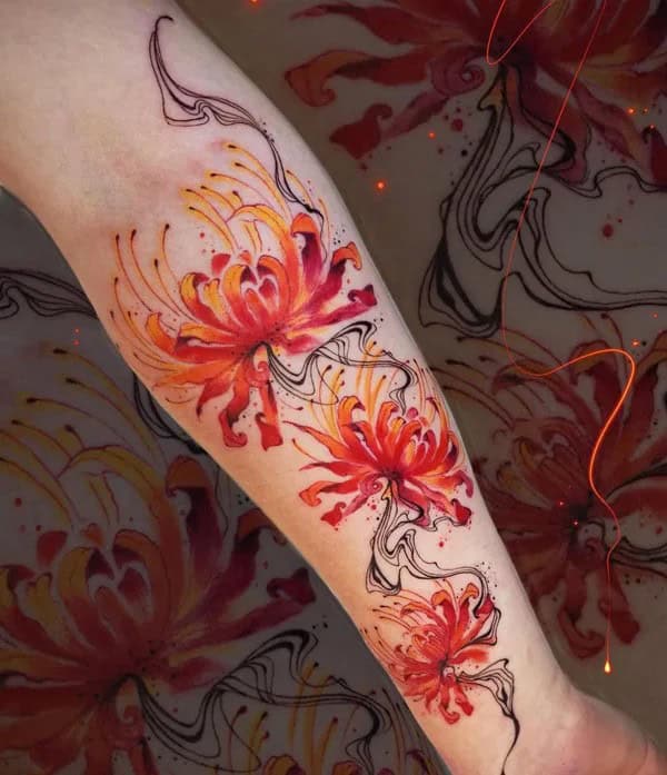 Demon Slayer Spider Lily Tattoo