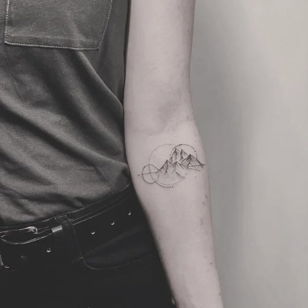 Feminine Mountain Tattoo