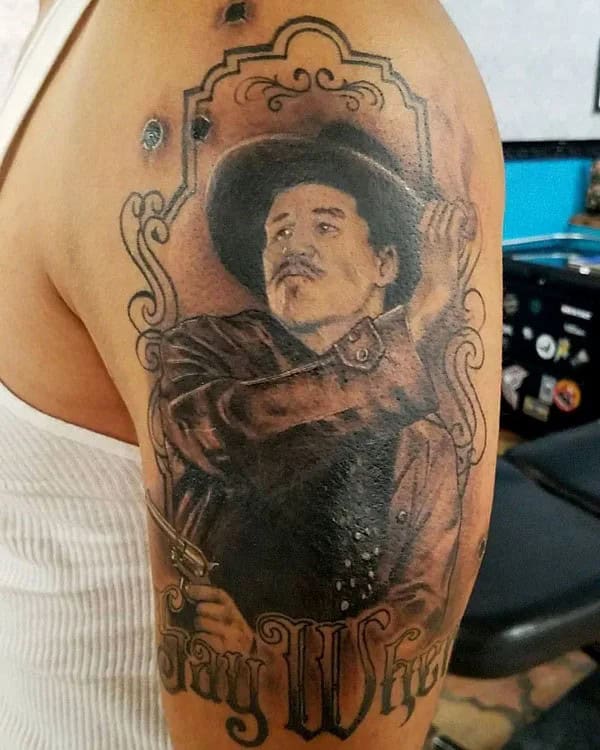 Doc Holliday Chest Tattoo