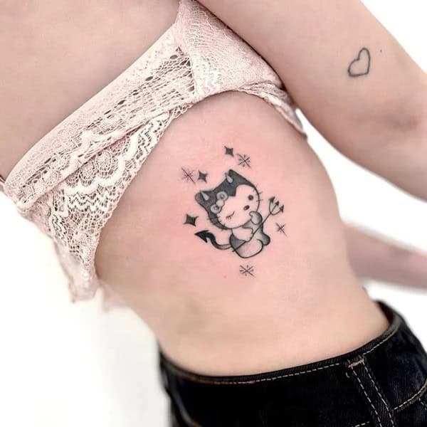 Ankle Hello Kitty Tattoo