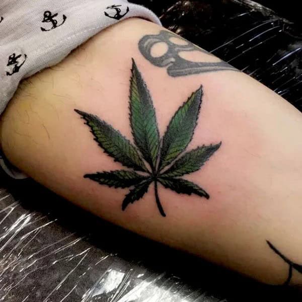 Weed Leaf Tattoo