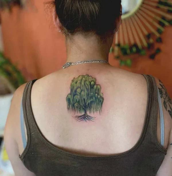 Weeping Willow Tree Tattoo