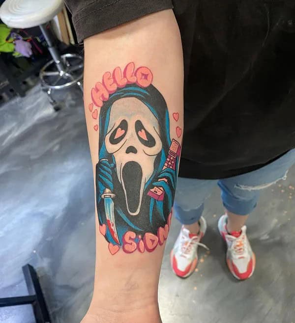 Scream Wrist Tattoo