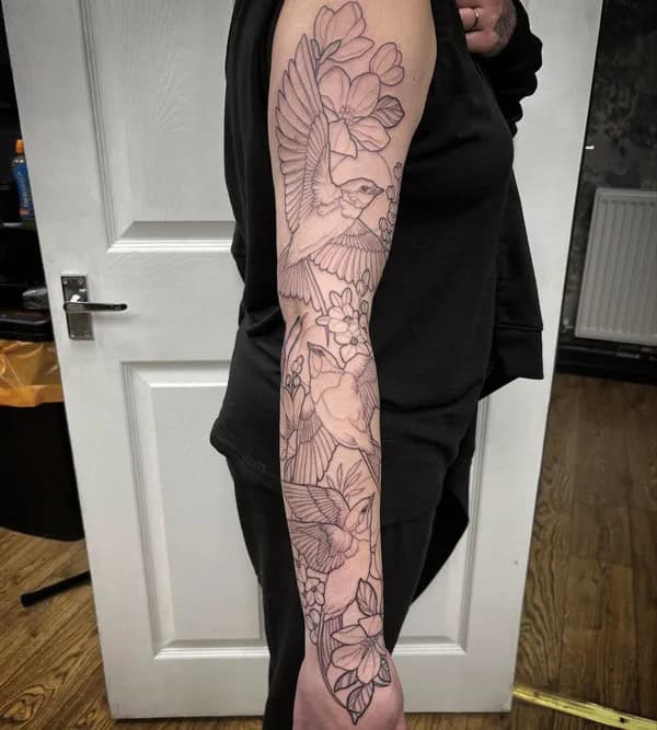 Bird Sleeve Tattoo