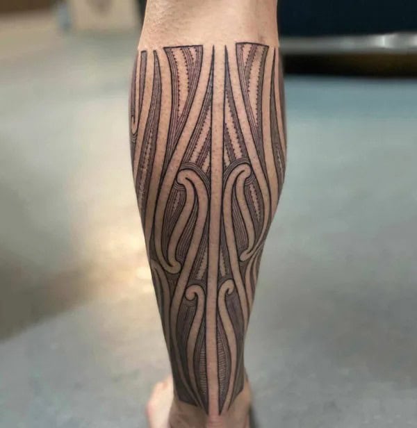 Leg Half Sleeve Tattoo