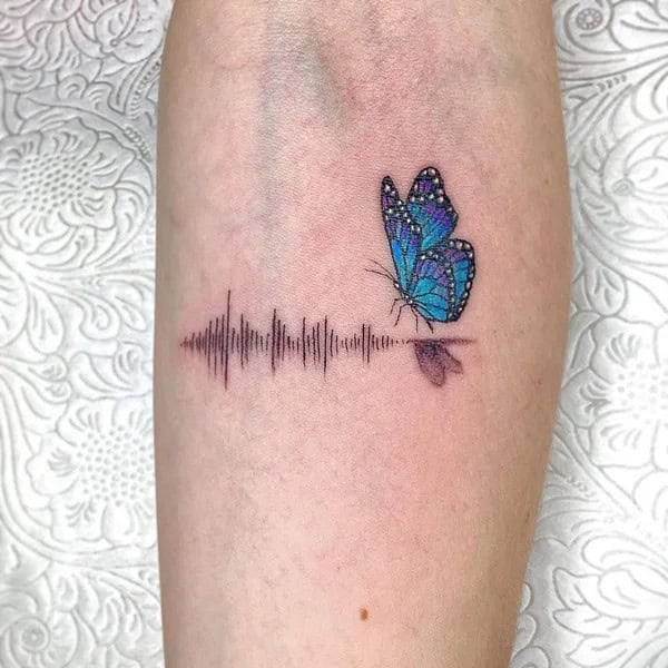 Glittery Butterfly Tattoo