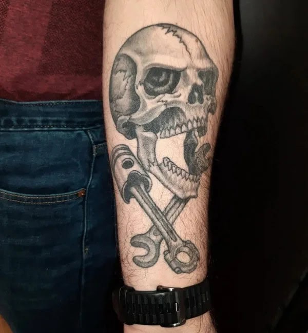 Skull Forearm Tattoo