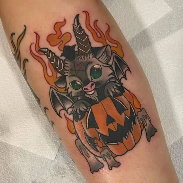 Halloween Baphomet Tattoo