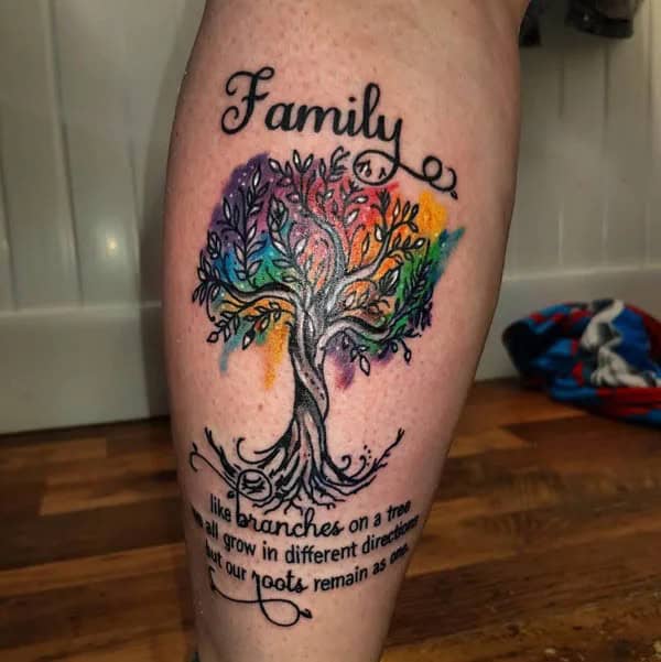 Family Tree Quote Tattoo