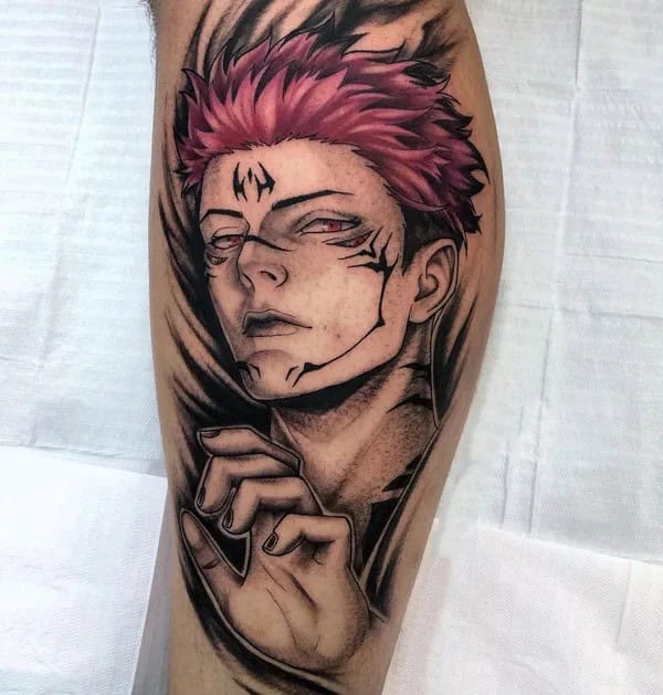 Sukuna Neck Tattoo