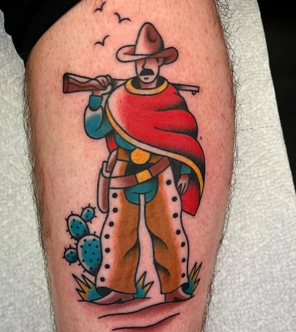 Traditional Cowboy Tattoo