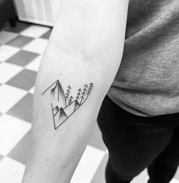 Busch Light Mountain Tattoo