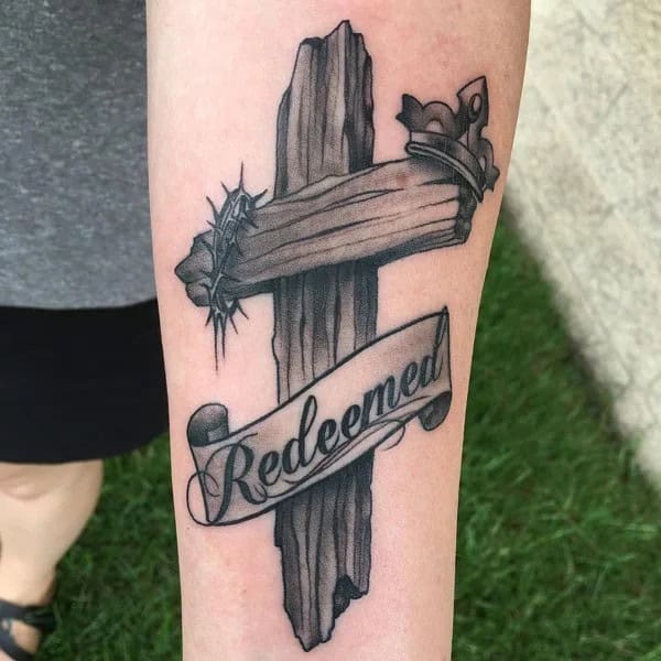 Rugged Cross Tattoo