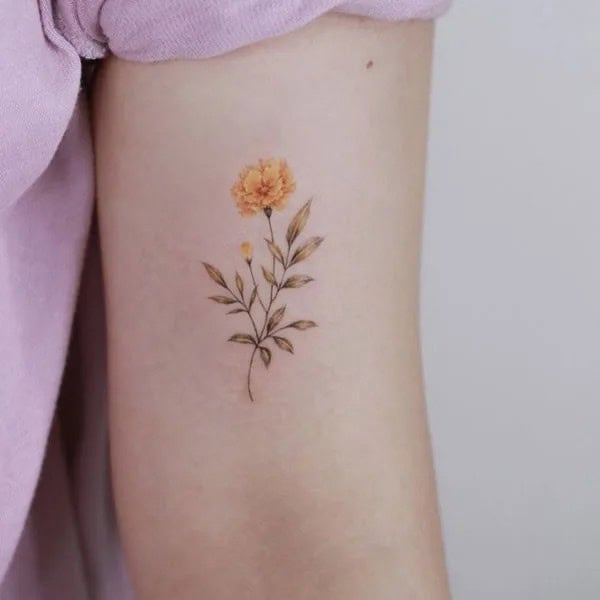 Small Marigold Tattoo