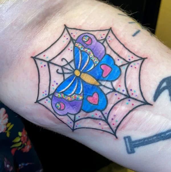 Spider Web Prison Tattoo