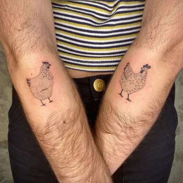 Cute Rooster Tattoo