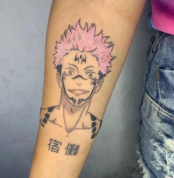 Sukuna Neck Tattoo