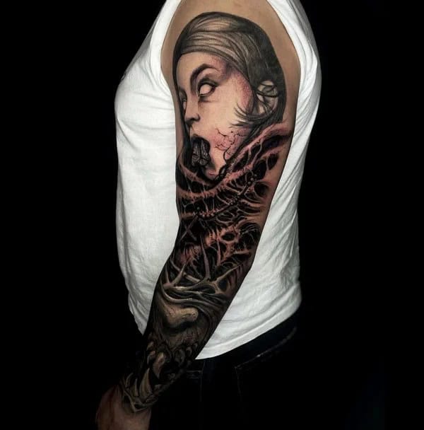 Horror Tattoo Sleeve