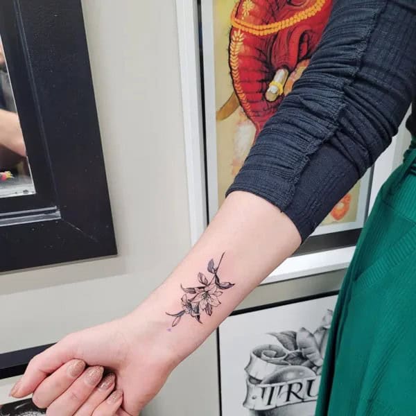 Small Tiger Lily Tattoo