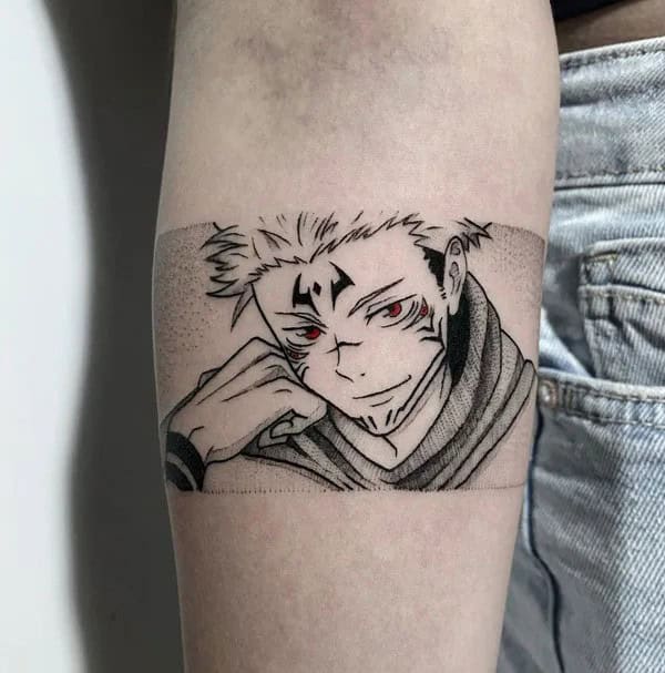 “Jujutsu Kaisen” Neck Tattoo