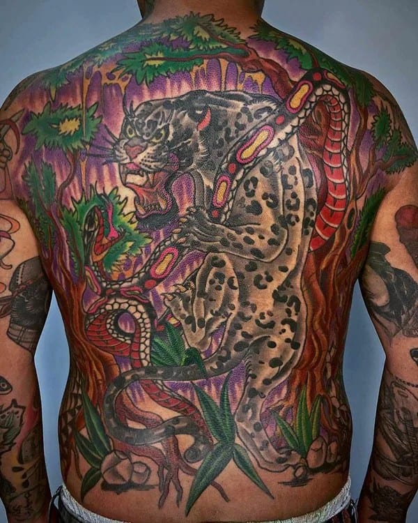 Jaguar Back Tattoo