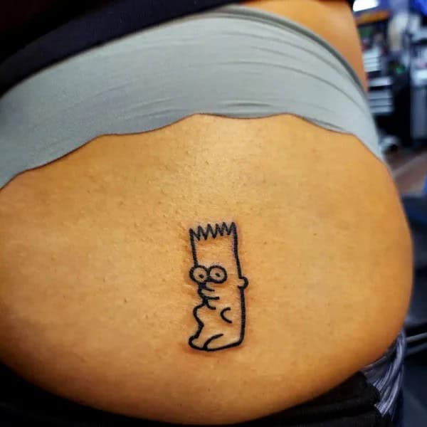 Bite Me Butt Tattoo