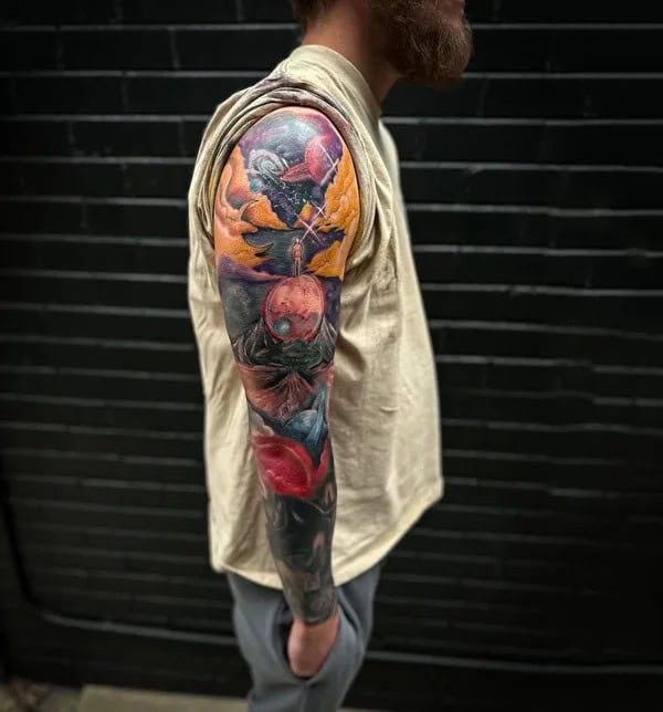 Galaxy Sleeve Tattoo