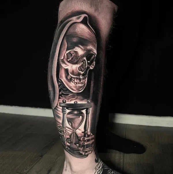 Realistic Grim Reaper Tattoo