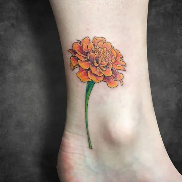 Mexican Marigold Tattoo