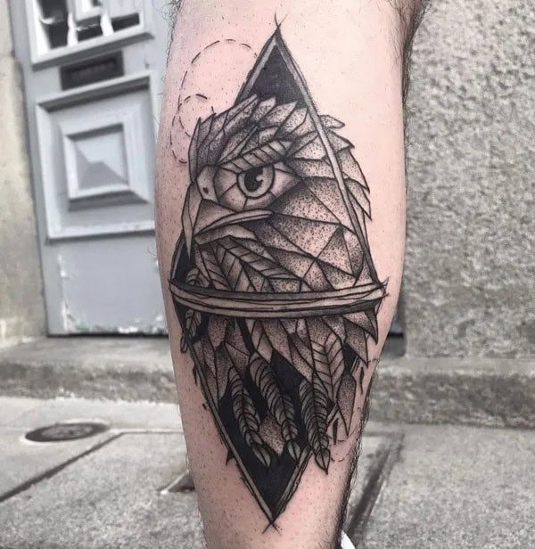 Geometric Eagle Tattoo