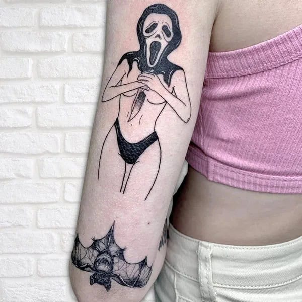 Scream Wrist Tattoo