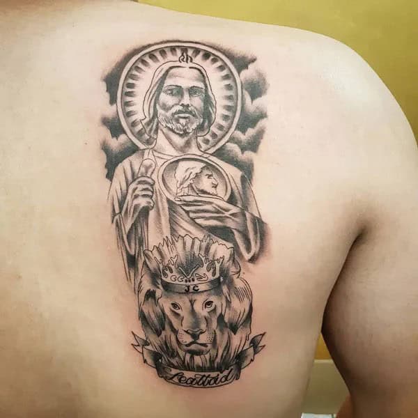 San Judas Flag Tattoo