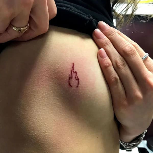 Whale Side Boob Tattoo