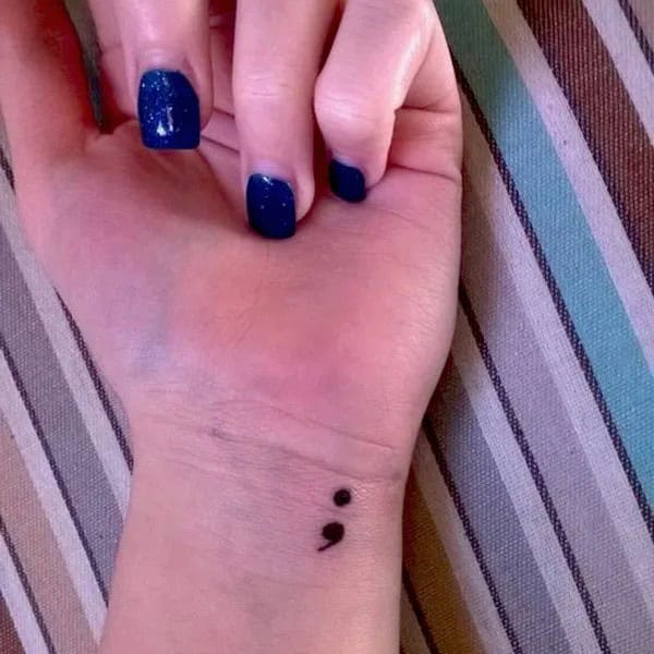 Small Semicolon Tattoos