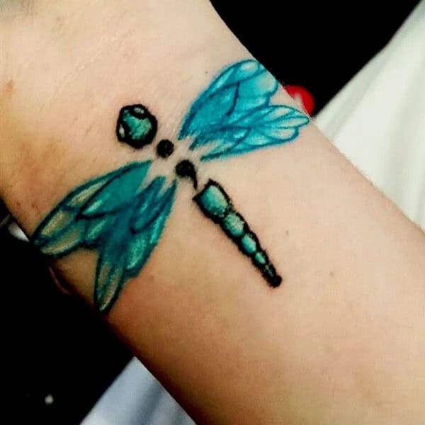 Semicolon Dragonfly Tattoo