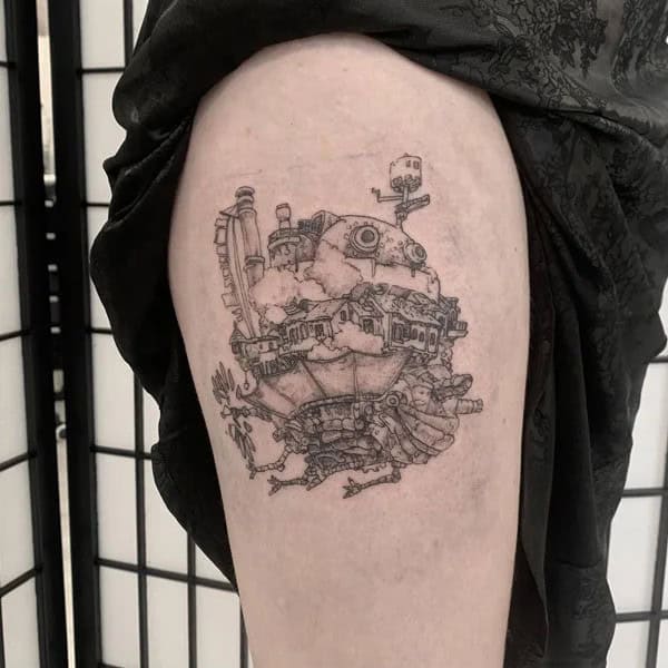 Sleeve Howl’s Moving Castle Tattoo