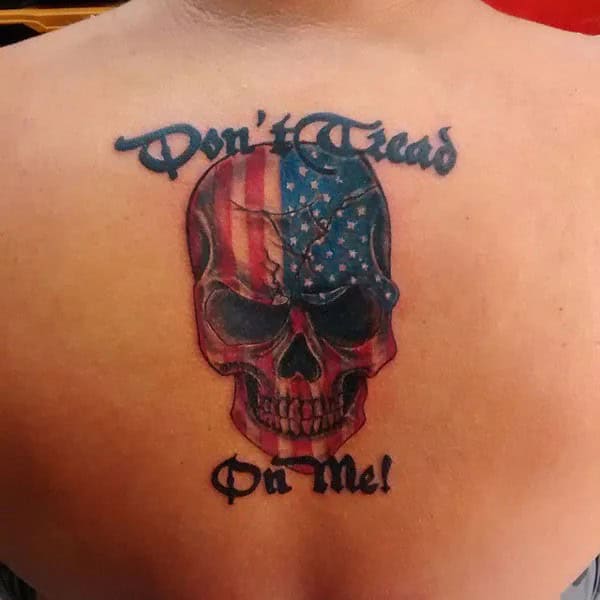 “Don’t Tread On Me” Back Tattoo