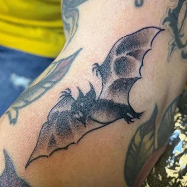 Bat Tattoo On Hand