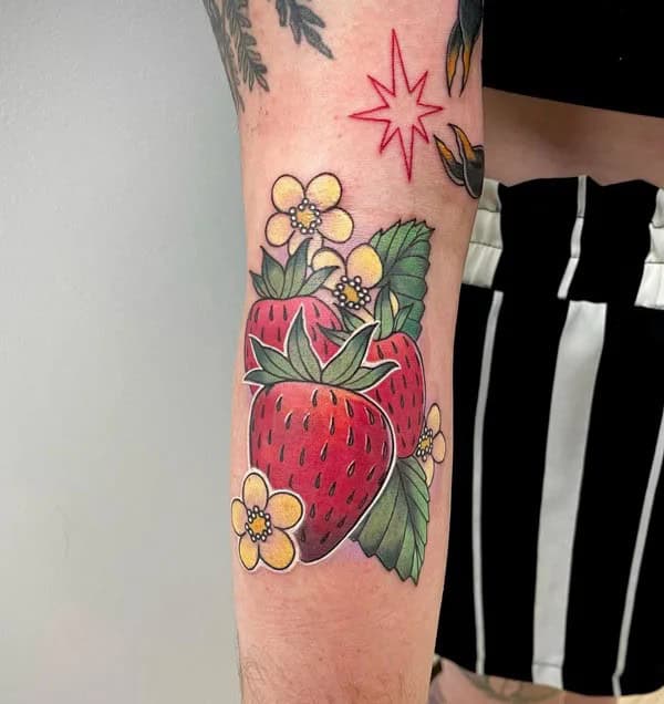 More Designs of Strawberry Tattoos To Check Out This Instant