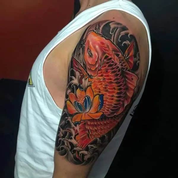 Koi Fish Tattoo On Arm